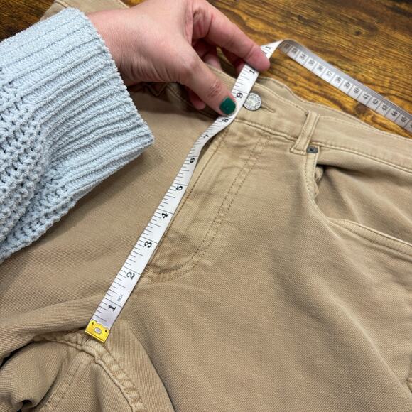 Faherty Mens Size 31 Jeans Stretch Terry 5 Pocket Pant Khaki Tan Slim Straight - Picture 5 of 16